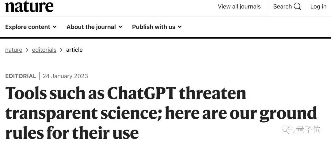 ChatGPT引发的科研争议：学术出版机构的定性